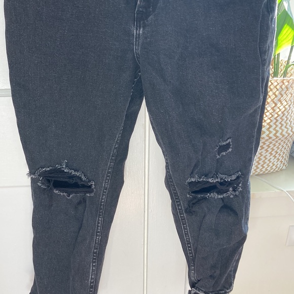 Black destroyed ankle straight jeans size 6 x short - Picture 2 of 4